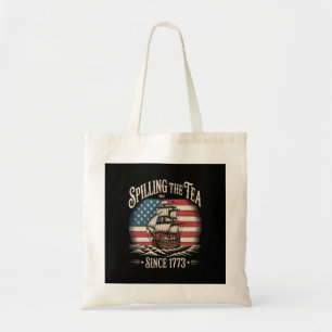 Bolso De Tela Derramamiento del té desde 1773 Meme gracioso
