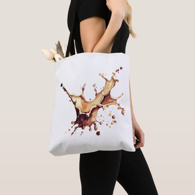 Bolso De Tela Derrame de Café (Detalle)