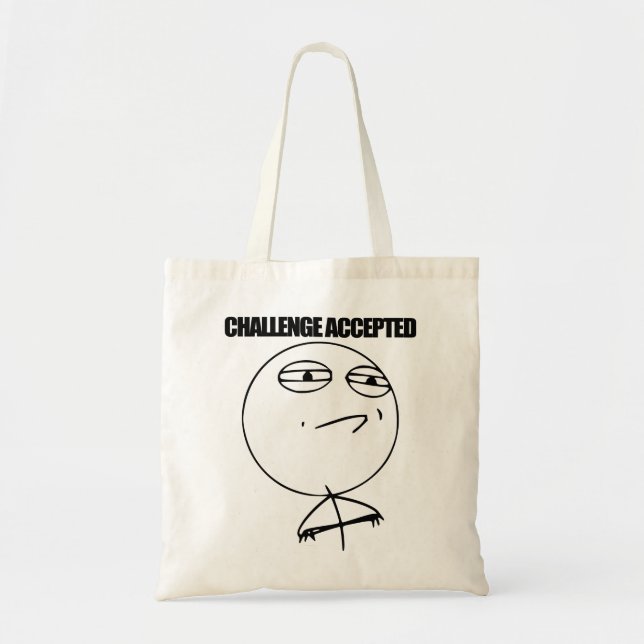Bolso De Tela Desafío aceptado (Frente)