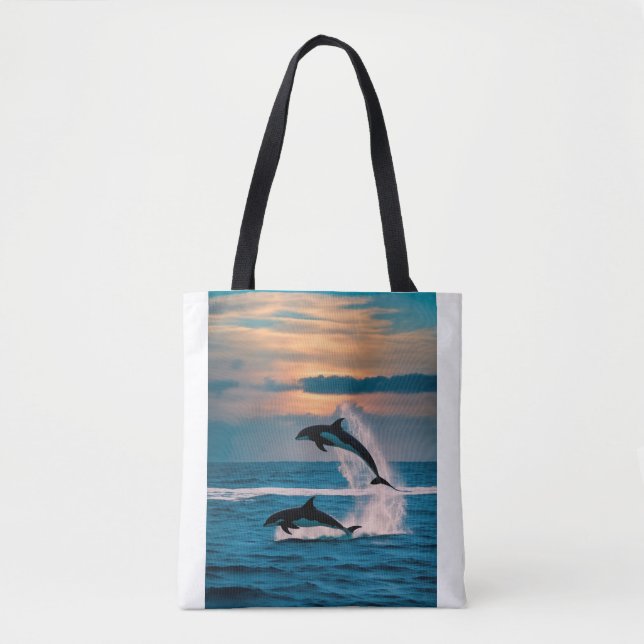Bolso De Tela Desafío en el Azul Profundo (Anverso)