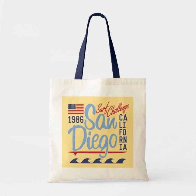 Bolso De Tela Desafío Surf de San Diego 1986 (Frente)