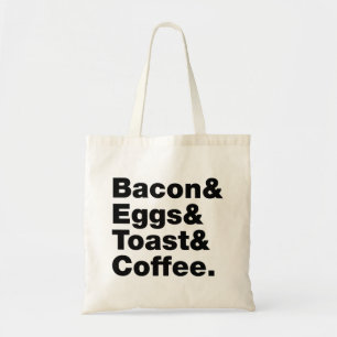 Bolso De Tela Desayuno (Bacon, Huevos, Tostadas y Café).