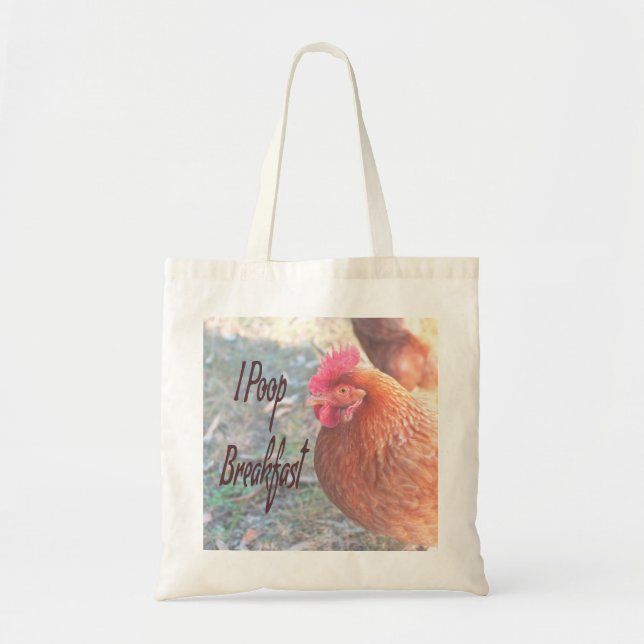 Bolso De Tela Desayuno de pollo Humor divertido (Frente)