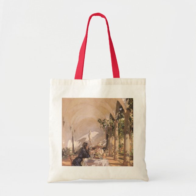 Bolso De Tela Desayuno en la Logia de John Singer Sargent (Frente)