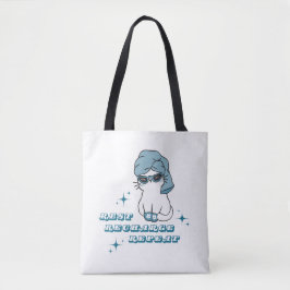 Bolso De Tela Descansar, Recargar, Repetir - Autocuidado y Gatos