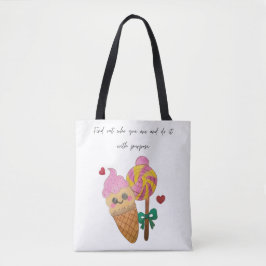 Bolso De Tela “Descubre quién eres y hazlo a propósito.” 