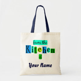 Bolso De Tela Desde la cocina de Retro Blues Custom Canvas Tote