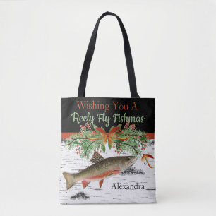 Bolso De Tela Deseándote una verdadera pescadería, trucha