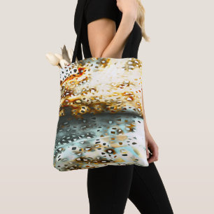 Bolso De Tela Desechos de mosaico tirados sobre la textura gris