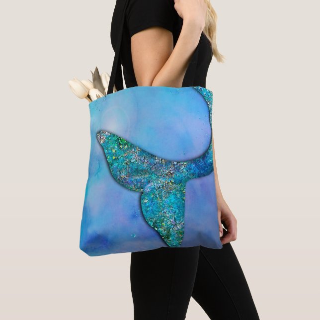 Bolso De Tela Desencantada cola de aleta de sirena oceánica (Detalle)