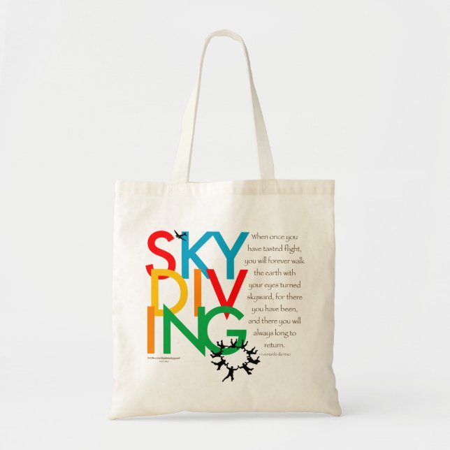 Bolso De Tela Deseo de Skydiving (Frente)