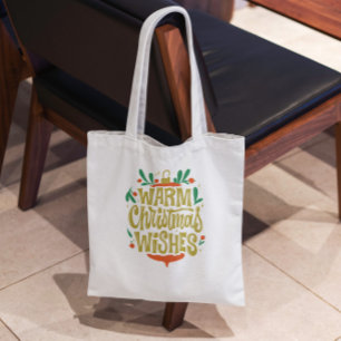 Bolso De Tela Deseos cálidos de los Navidades