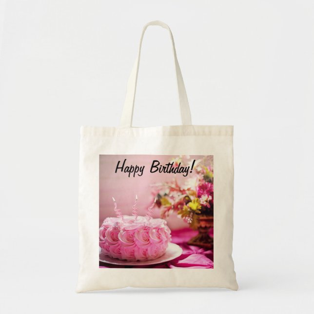 Bolso De Tela Deseos de cumpleaños Tote Bag (Frente)