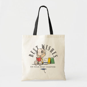 Bolso De Tela Deseos de graduación de Peanuts Snoopy leyendo