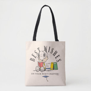 Bolso De Tela Deseos de graduación de Peanuts Snoopy leyendo