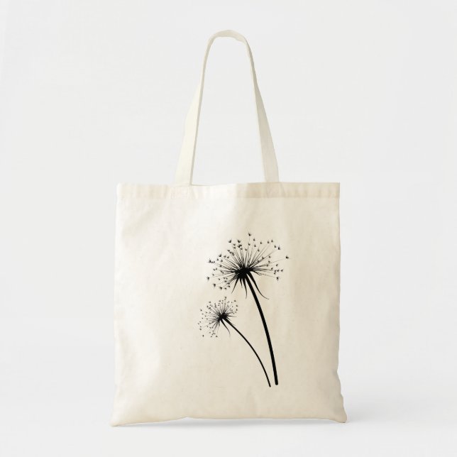 Bolso De Tela Deseos del diente de león (Frente)