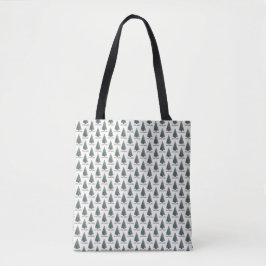 Bolso De Tela Deseos festivos. Diseño de árbol de Navidad
