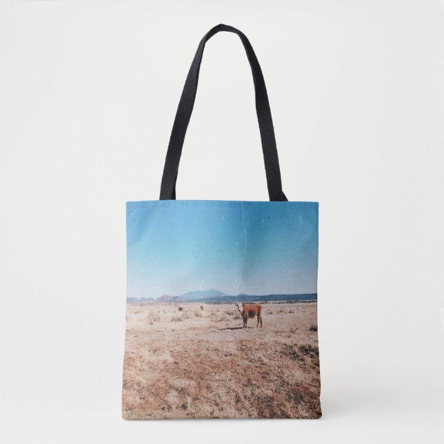 Bolso De Tela Desert Cow (Anverso)