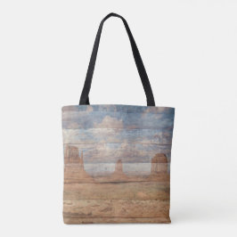 Bolso De Tela Desert Landscape Sandstone Buttes And Heavenly Sky