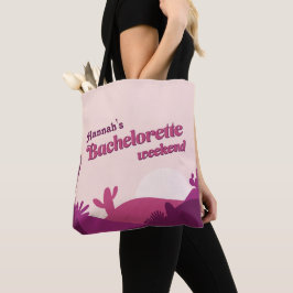 Bolso De Tela Desert Sunset Rosa Bachelorette Weekend Toke Bag