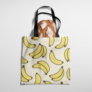 Bolso De Tela Desfile de Plátanos Amarillo Mantequilla