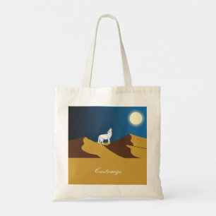 Bolso De Tela Desierto Coyote Howling Full Moon Thunder_Cove