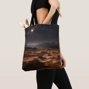 Bolso De Tela Desierto de arena de noche