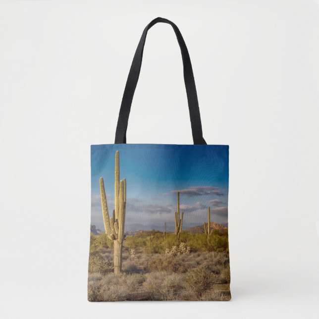 Bolso De Tela Desiertos | Montañas de Superstición, Arizona (Anverso)