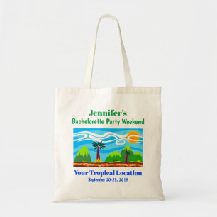 Bolso De Tela Despedida de soltera Boda Viaje a la playa tropica