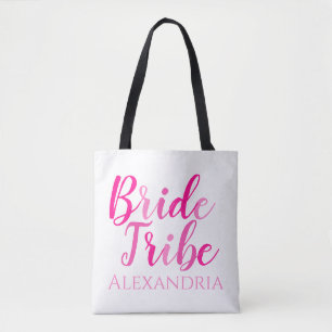 Bolso De Tela Despedida de soltera Bride Tribe Rosa Fucsia
