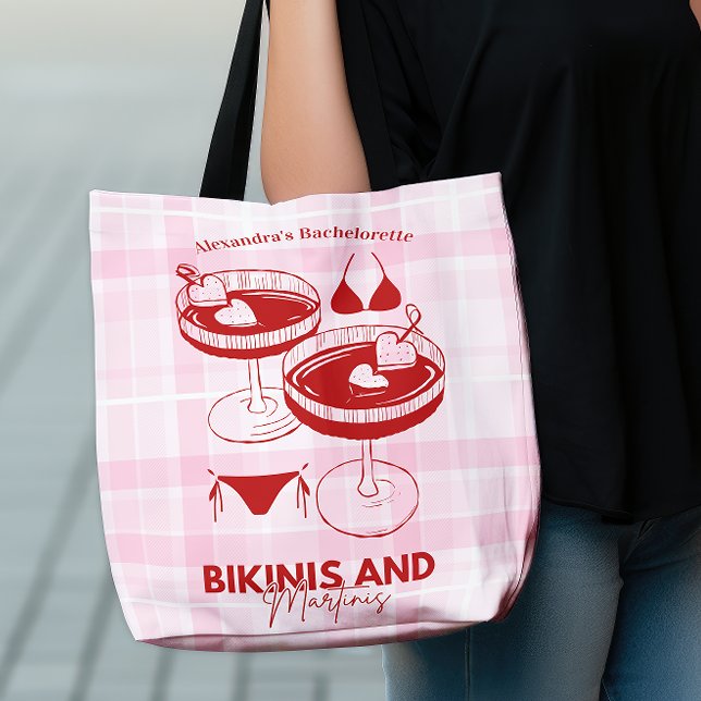 Bolso De Tela Despedida de Soltera con Bikinis y Martinis (Subido por el creador)