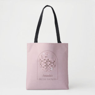 Bolso De Tela Despedida de soltera con boogie disco rosa