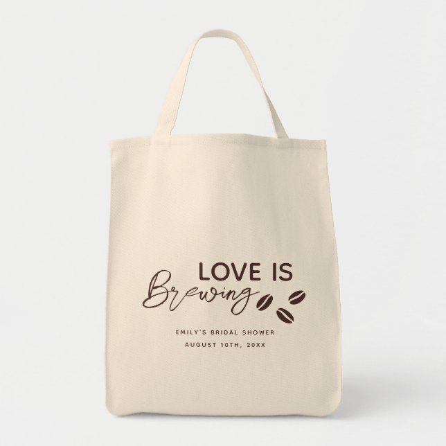 Bolso De Tela Despedida de soltera con tema de café 'El amor est (Frente)