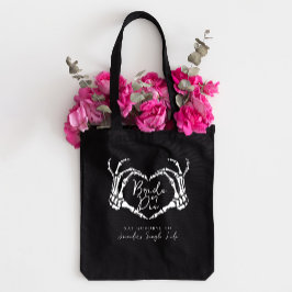 Bolso De Tela Despedida de Soltera Corazón Esquelético Novia o M
