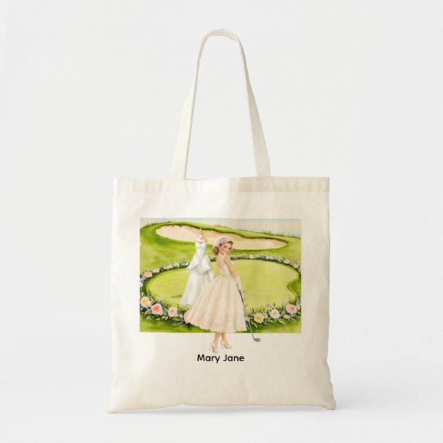 Bolso De Tela Despedida de soltera de golf  (Frente)