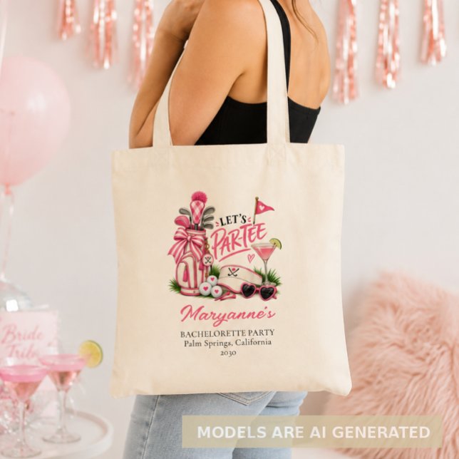 Bolso De Tela Despedida de soltera de golf Let's Par Tee (Subido por el creador)