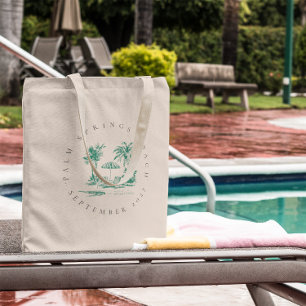 Bolso De Tela Despedida de Soltera de Palma Tropical   Destino P