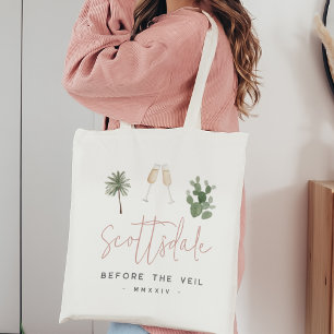 Bolso De Tela Despedida de soltera en palmera del desierto y cac