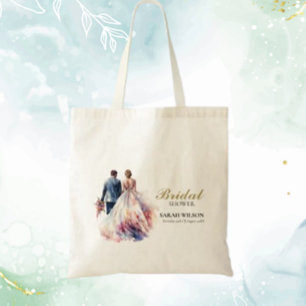 Bolso De Tela Despedida de Soltera Floral Boho Rosa Rústica