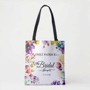 Bolso De Tela Despedida de soltera floral colorida