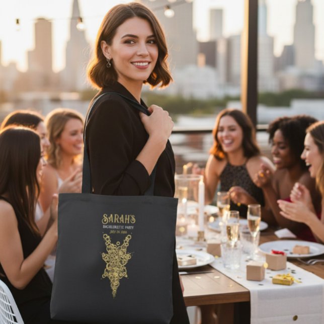 Bolso De Tela Despedida de soltera mística personalizada en oro (Subido por el creador)