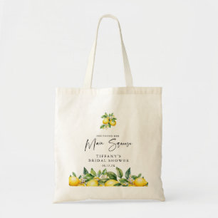 Bolso De Tela Despedida de soltera moderna de verano con limón y