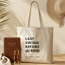 Bolso De Tela Despedida de Soltero Último Brinco Antes del Anill