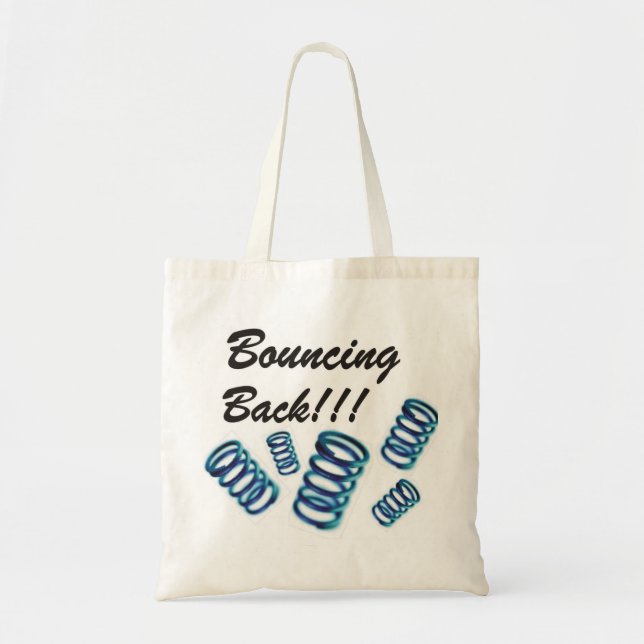 Bolso De Tela Despedir detrás el totebag alto con las primaveras (Frente)