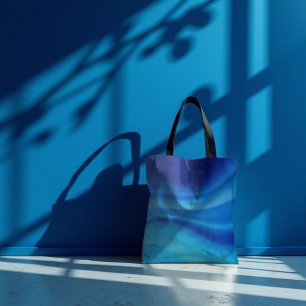 Bolso De Tela Desplazamiento de Azure - Gradiente de onda azul d