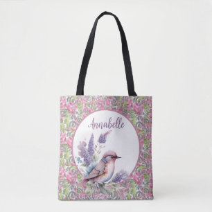 Bolso De Tela Desplazamiento floral rosa rosa