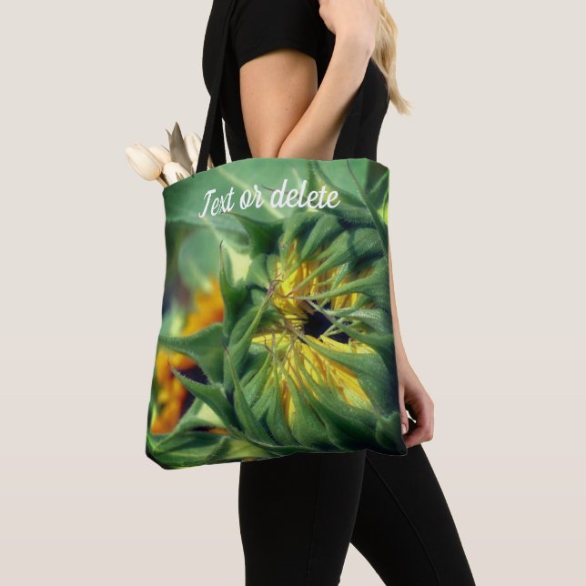 Bolso De Tela Desplegado de girasol personalizado (Detalle)