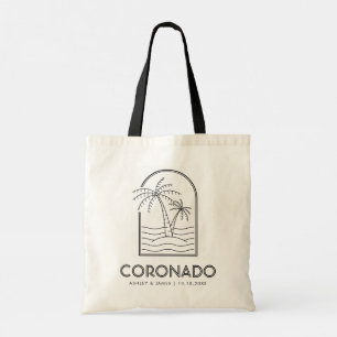 Bolso De Tela Destino de fin de semana del Boda Coronado