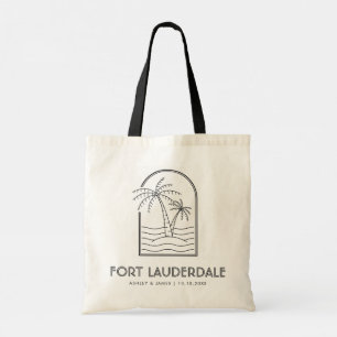 Bolso De Tela Destino de Fort Lauderdale Boda Weekend