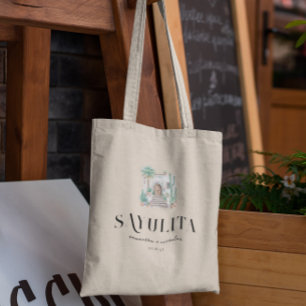 Bolso De Tela Destino de México   Bienvenida Boda